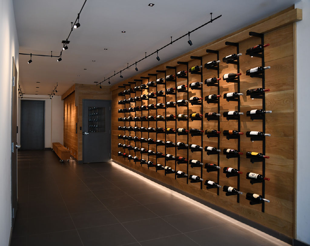 L182 Wine Rack L225 On Single Rail System Northern Illumination